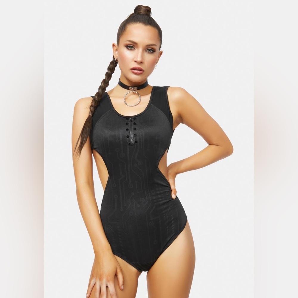 NIB Dollskill Devil fashion sleek One Piece Swimsuit